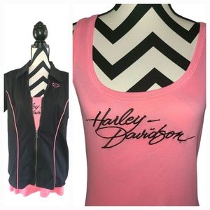 Ladies Harley Davidson Shirt with Tank Top Size XL L